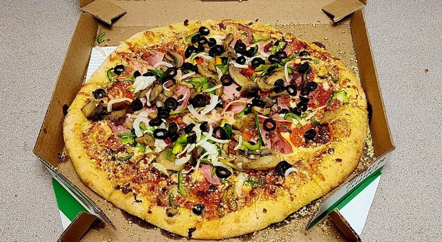 Marco's Pizza (The Works)(-) Italian Sausage(+)Black Olives