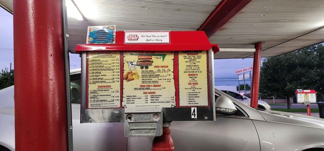 Car Hop Order Board