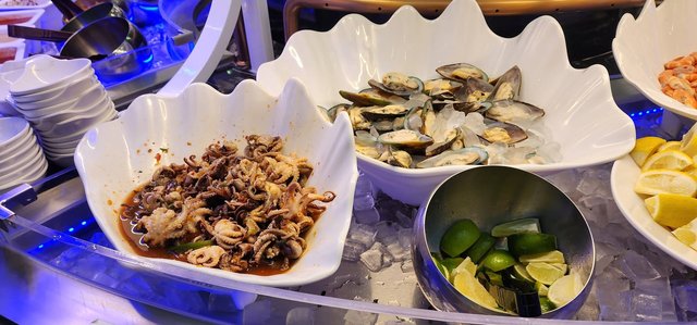 Squid Salad, Oysters