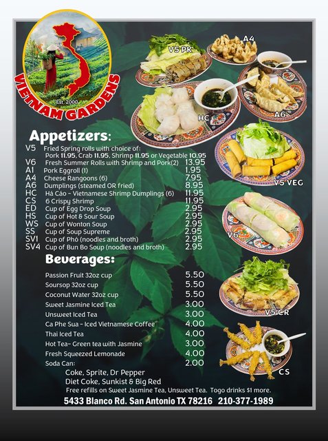 Appetizer Menu