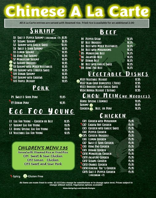 Chinese Menu