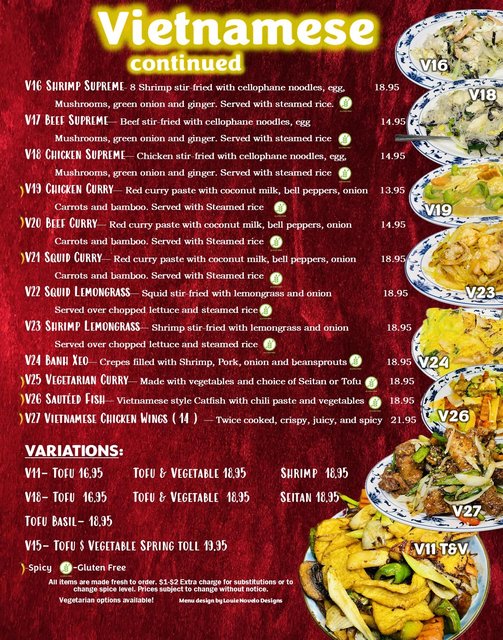 Vietnamese Menu Page 2