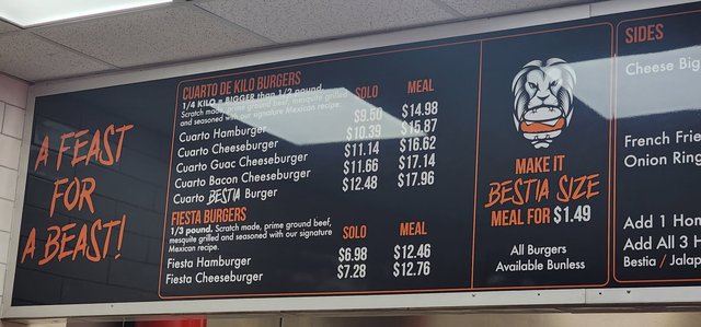Cuarto De Kilo - Burger Menu