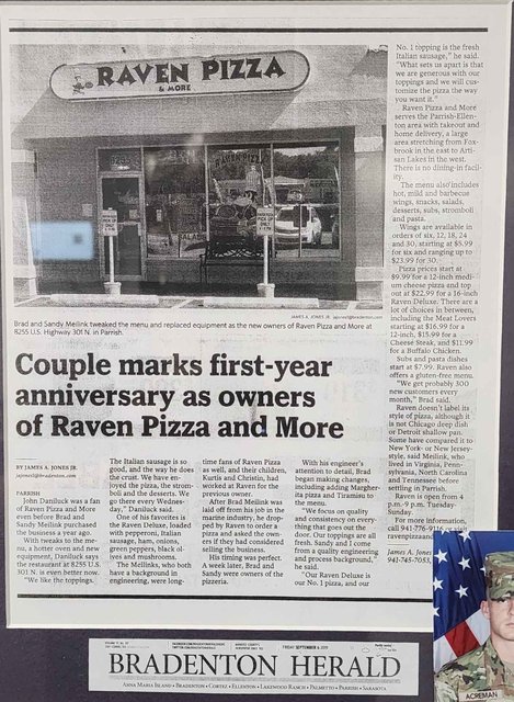 Raven Pizza Newspaper Article