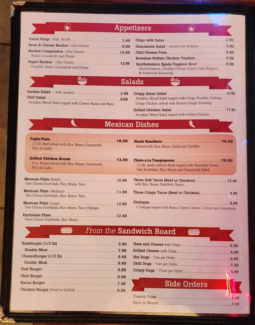 MK Davis - Menu Page 1