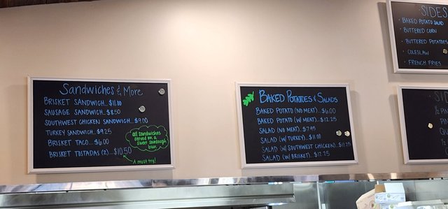 Sandwiches, Sides, Baked Potatoes.