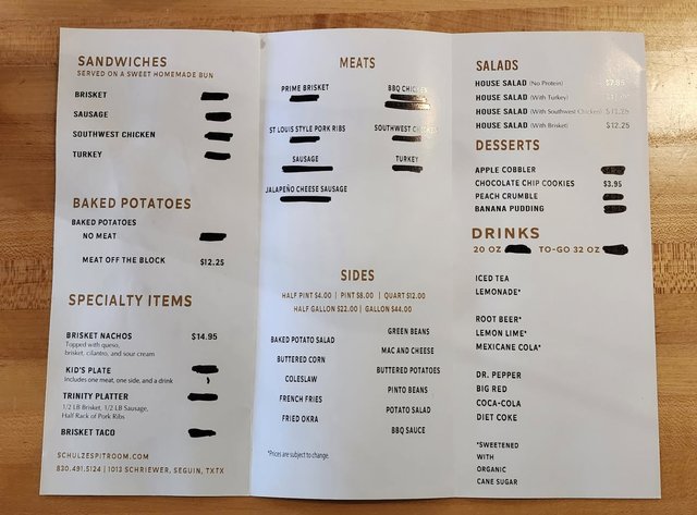 Paper Menu