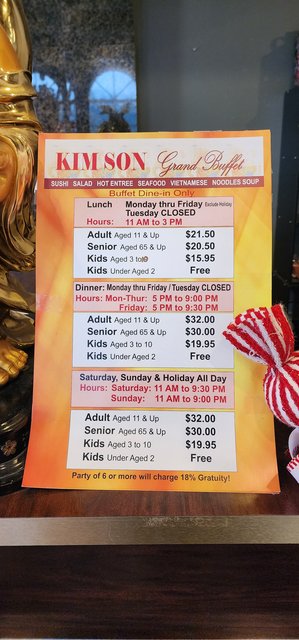 Buffet Prices