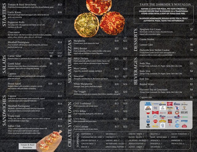 Menu - Pizza, Sandwiches, Salads