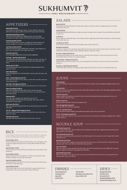 Appetizer, Soup & Salad Menu