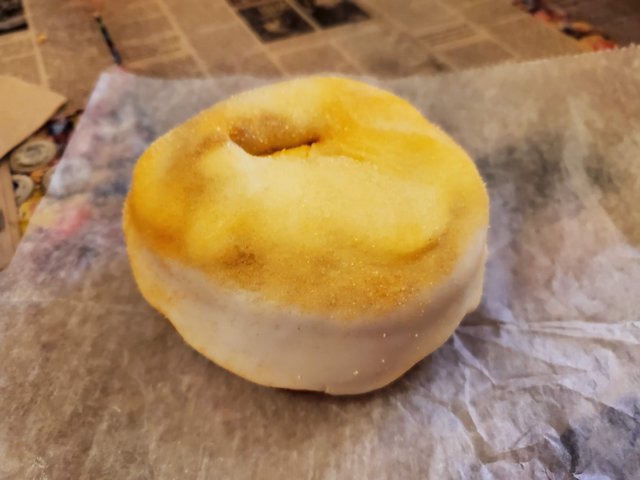 Mango Pudding Filled Donut
