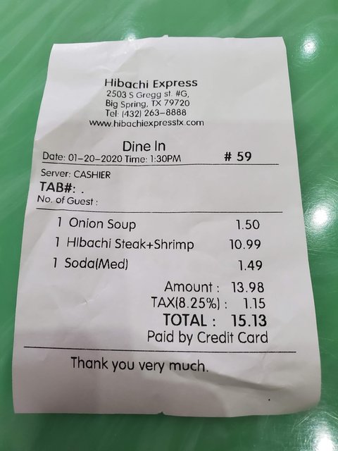 Reciept
