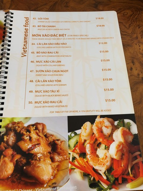 Vietnamese Menu 6