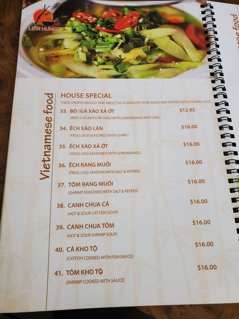 Vietnamese Menu 5
