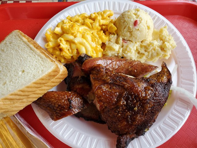 #9 Plate Chicken, Sausage, & Brisket