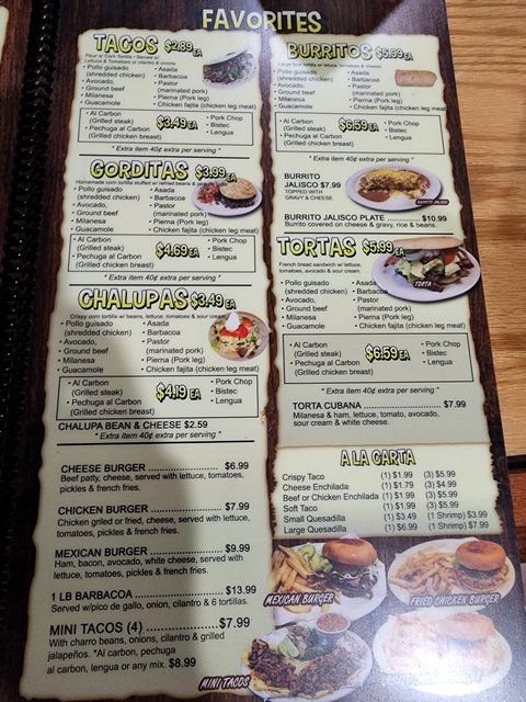 Favorites Menu