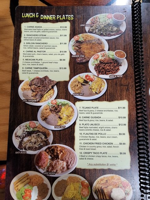 Lunch & Dinner Plates Menu 1
