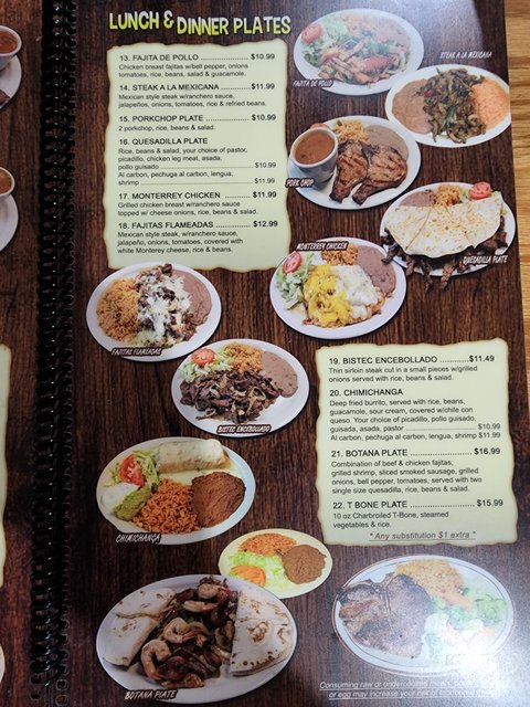 Lunch & Dinner Plates Menu 2