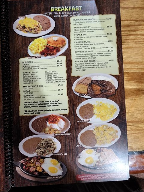 Breakfast Menu