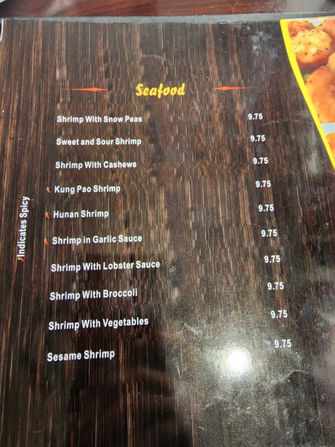 Menu - Seafood