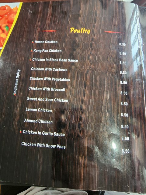 Menu - Chicken