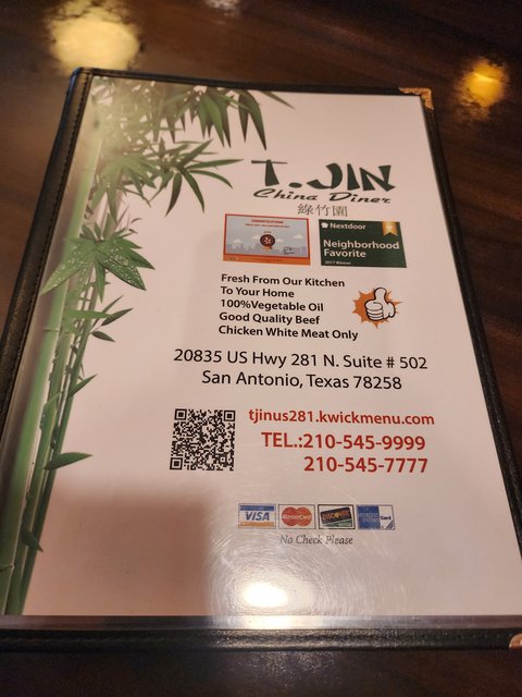 T. Jins - Menu Page 1